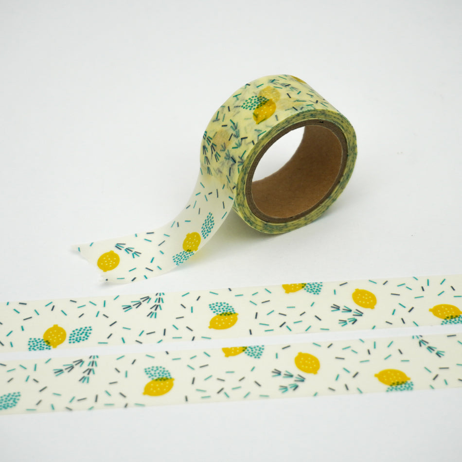 Papier Platz Washi Tape - Sprinkled Lemons (20mm)