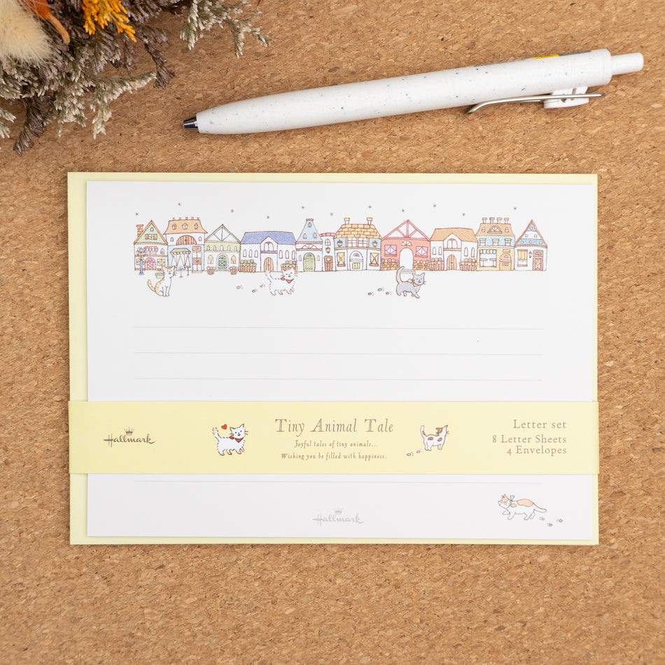 Hallmark Japan Tiny Animal Tale Stationery Set - Kittens in the City