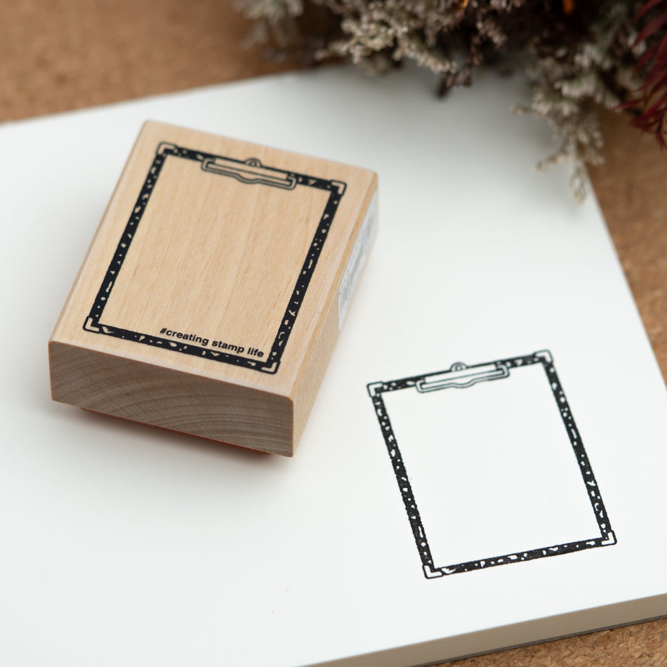 Kodomo No Kao Wooden Rubber Stamp - Clipboard