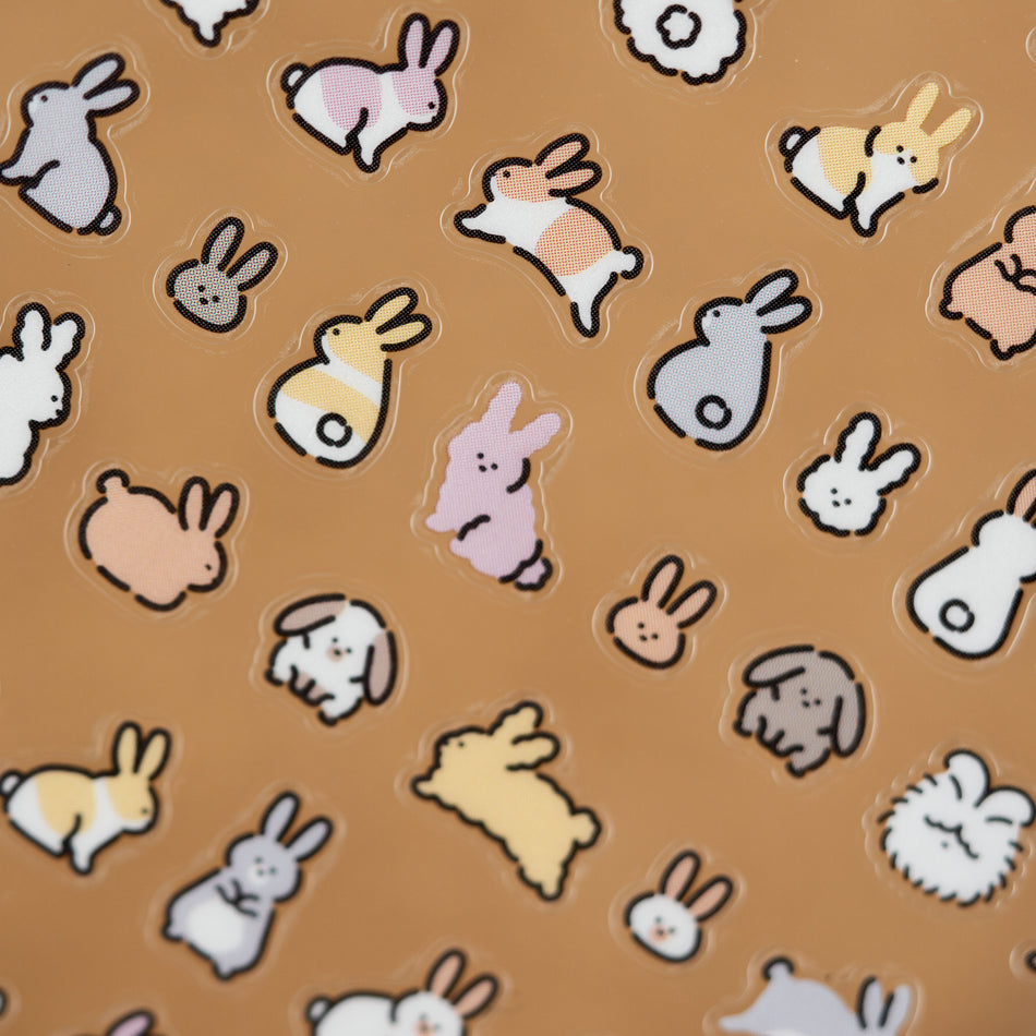 Mind Wave Tiny Tiny Clear Sticker Sheet - Rabbits