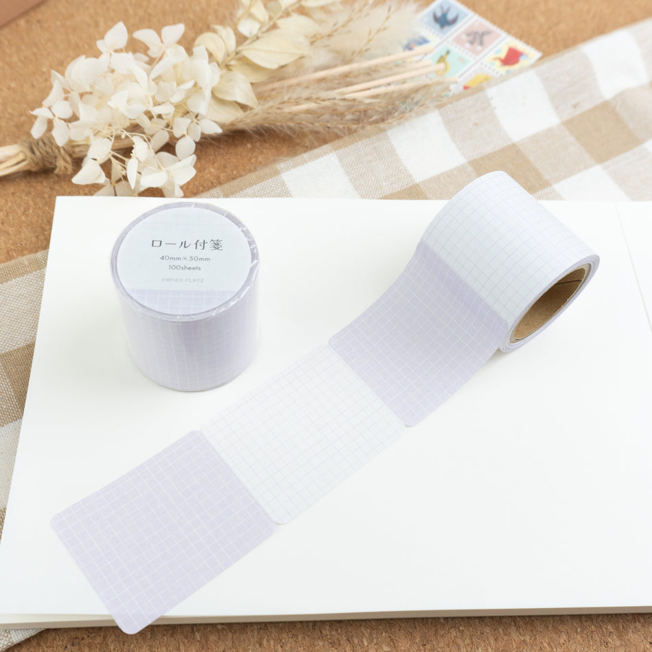 Papier Platz Rolled Sticky Notes - Grid Purple