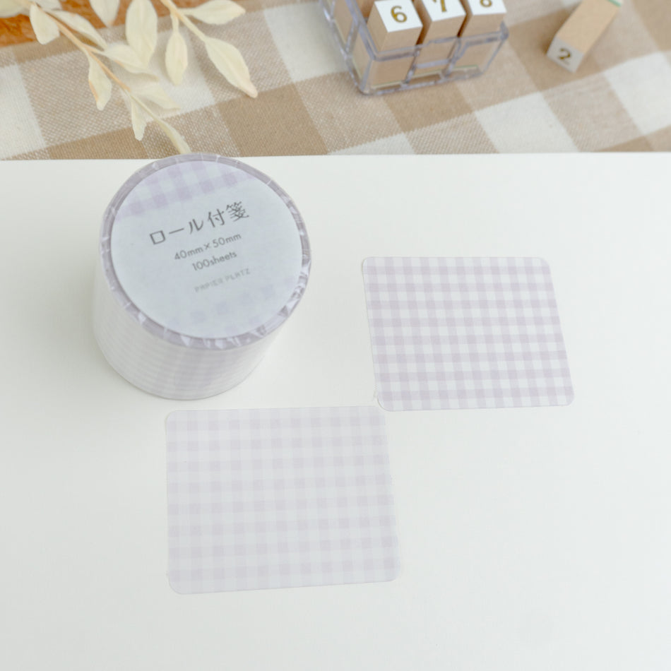 Papier Platz Rolled Sticky Notes - Check Purple