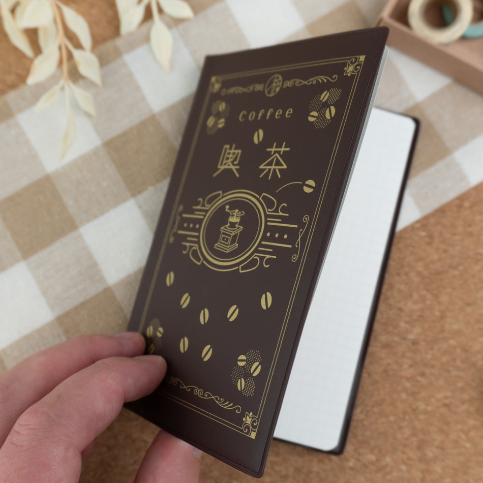 Papier Platz x Fukuwake Hanko Pocket Log Notebook - Coffee (Dark Brown)