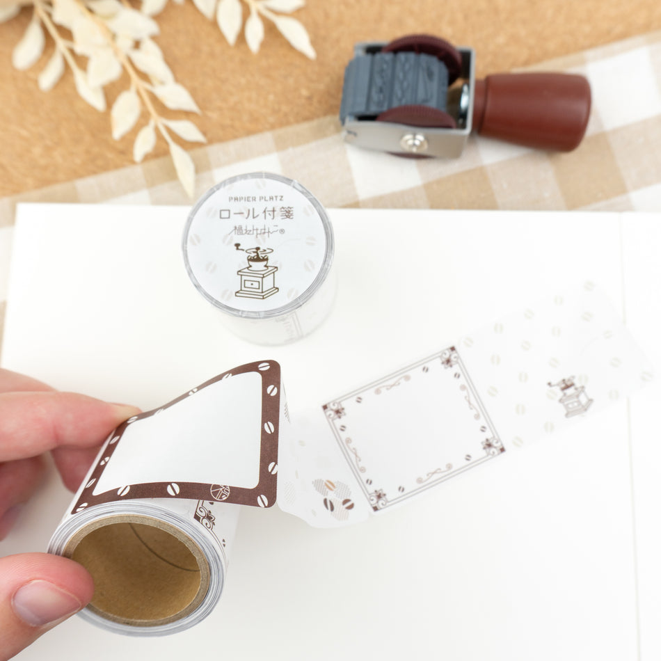 Papier Platz x Fukuwake Hanko Rolled Sticky Notes - Coffee Bean Designs