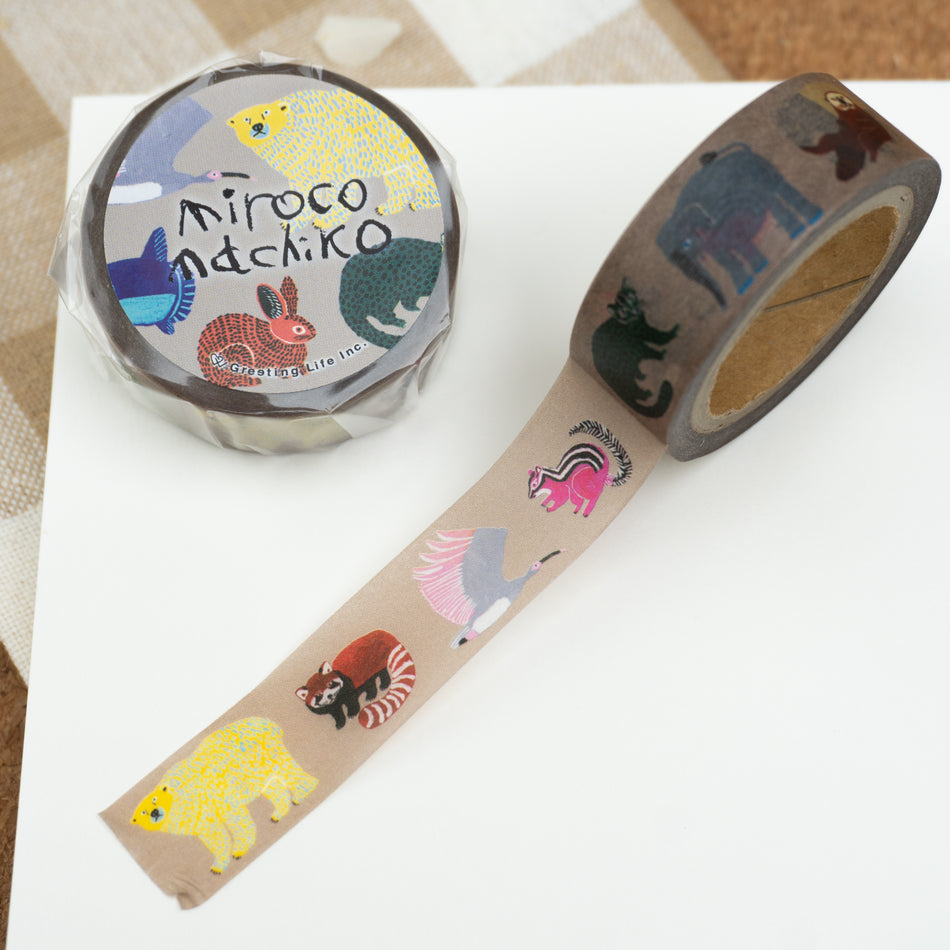 Greeting Life Inc. Washi Tape - Mirocomachiko Endangered Species (15mm)