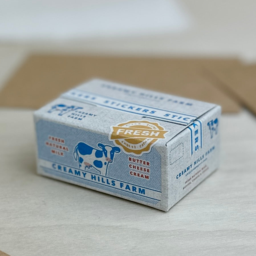 Miniature Shipping Box Flake Sticker Set - Dog Products
