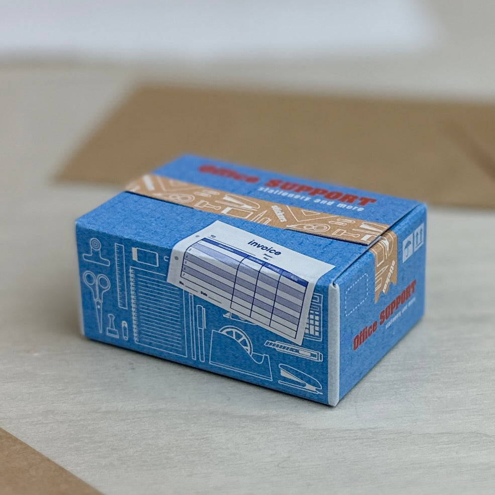 Miniature Shipping Box Flake Sticker Set - Office Stationery