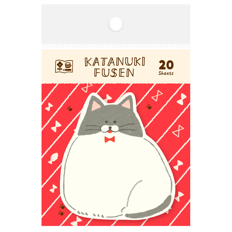 Furukawashiko Die-Cut Sticky Notes - Tuxedo Cat