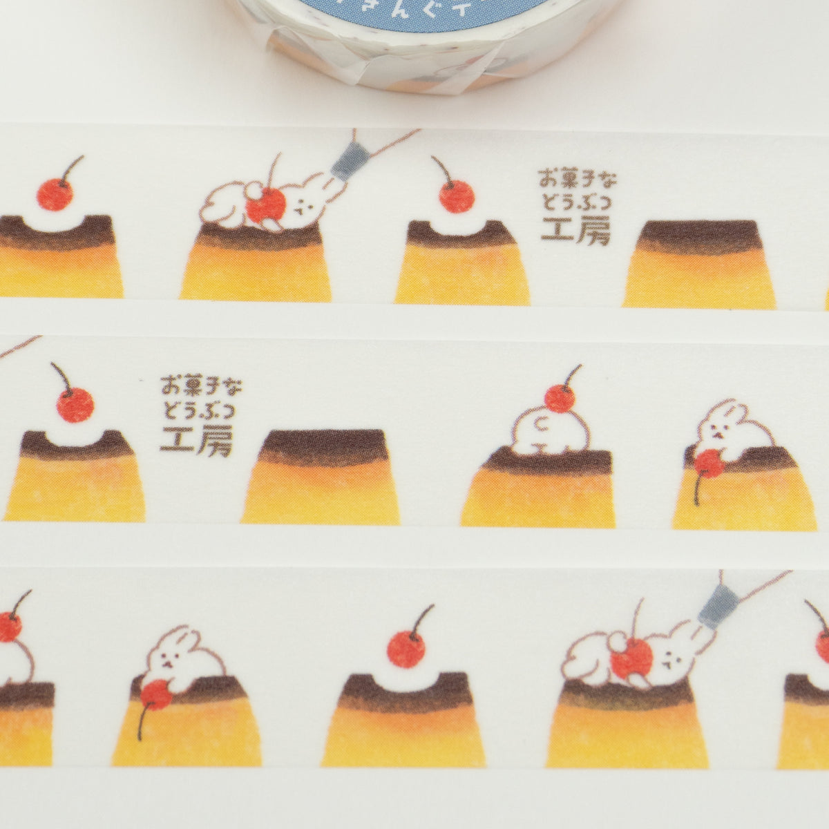 Furukawashiko Washi Tape - Bunny Flan (15mm) Design