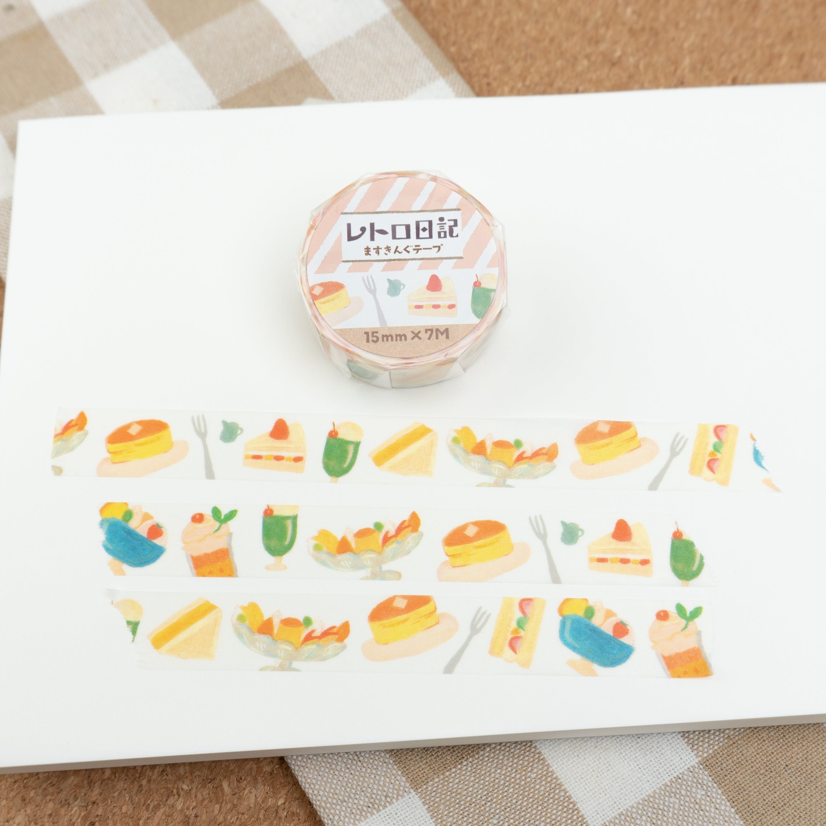 Furukawashiko Washi Tape - Diner Treats (15mm) Example