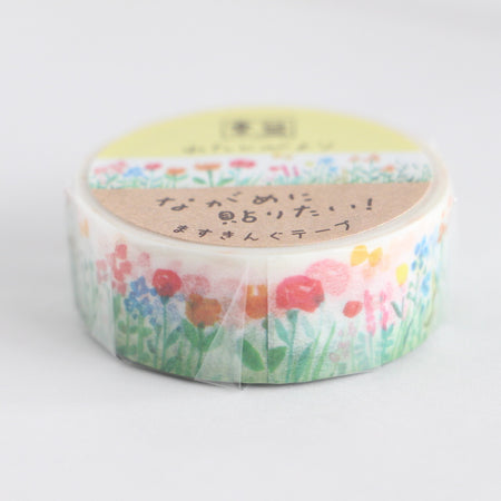 Furukawashiko Washi Tape - Watashi-Biyori Garden (15mm) White BG 2