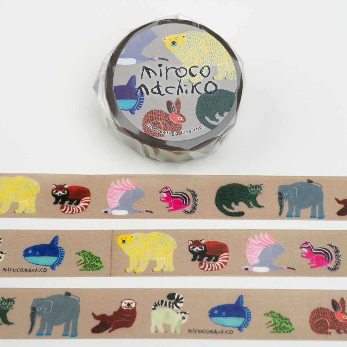 Greeting Life Inc. Washi Tape - Mirocomachiko Endangered Species (15mm)