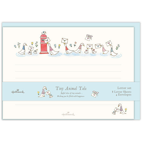 Hallmark Japan Tiny Animal Tale Stationery Set - Happy Mail Ducks