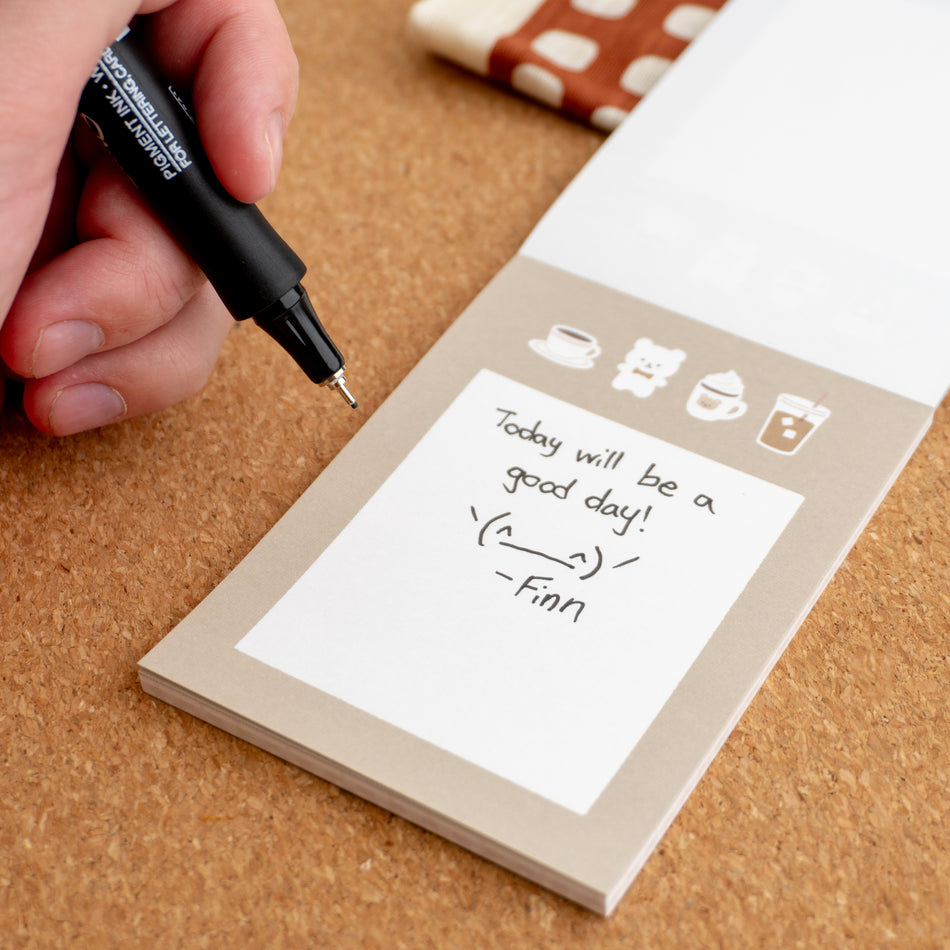 Papier Platz Otegaru Memo Pad - Bear Coffee Cafe