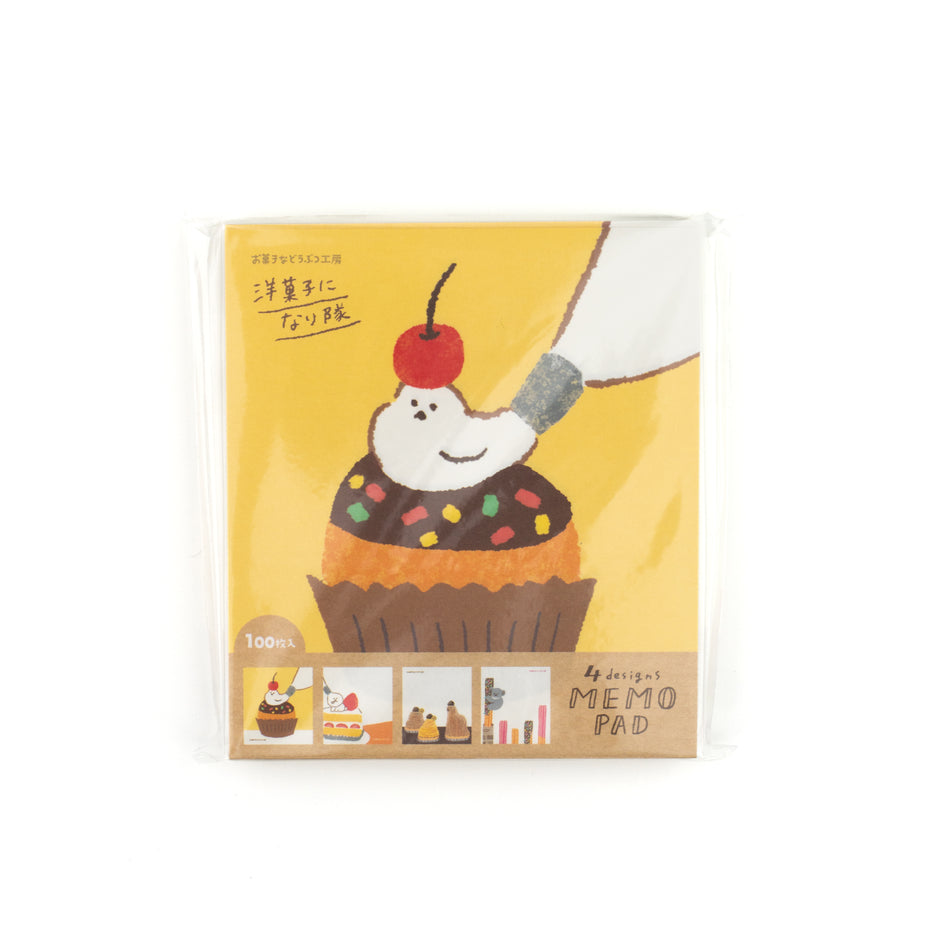 Furukawashiko Sweet Animal Workshop Memo Pad - Cupcake