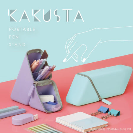 Kakusta Portable Pen Stand Purple and Teal
