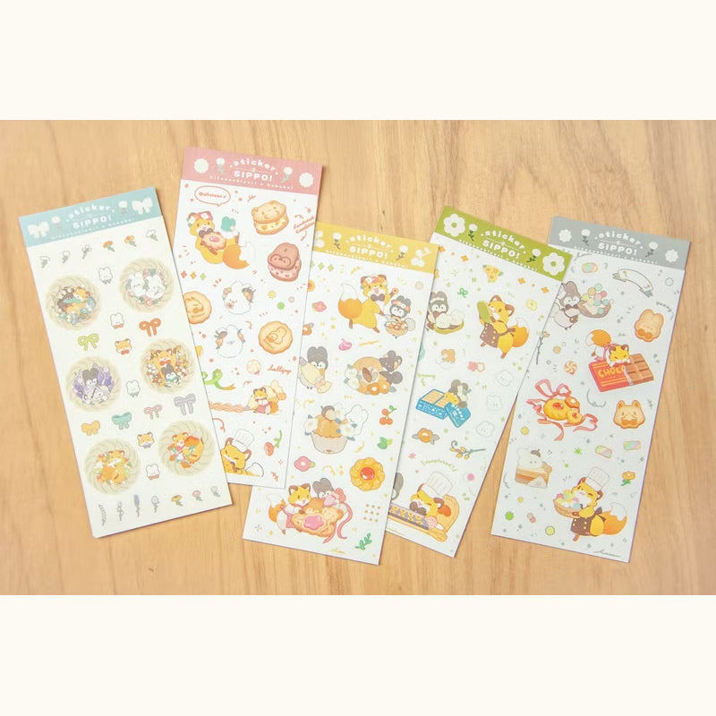 KitsuneBiyori x Sippo! Sweet Dream Bakery Paper Sticker Sheet - Delici ...