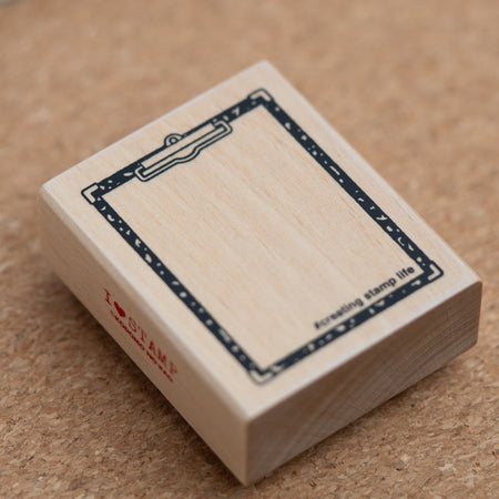 Kodomo No Kao Wooden Rubber Stamp - Clipboard