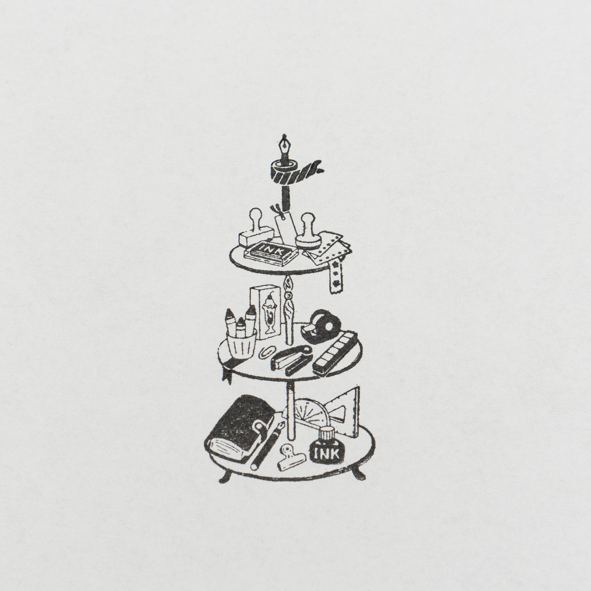 Kodomo No Kao Wooden Rubber Stamp - Afternoon Stationery Design