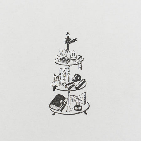 Kodomo No Kao Wooden Rubber Stamp - Afternoon Stationery Design