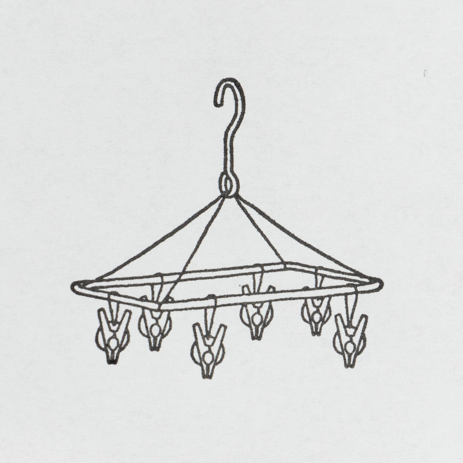 Kodomo No Kao Wooden Rubber Stamp - Clothes Hanger Design