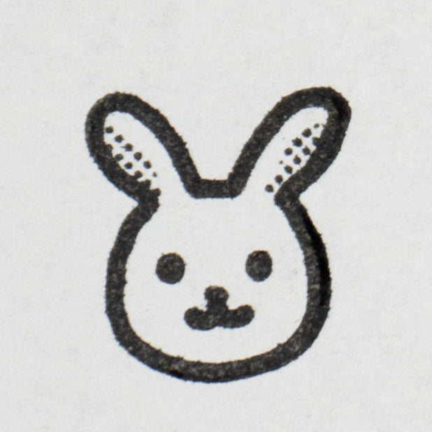 Kodomo No Kao Wooden Rubber Stamp - Small Face Stamps Bunny