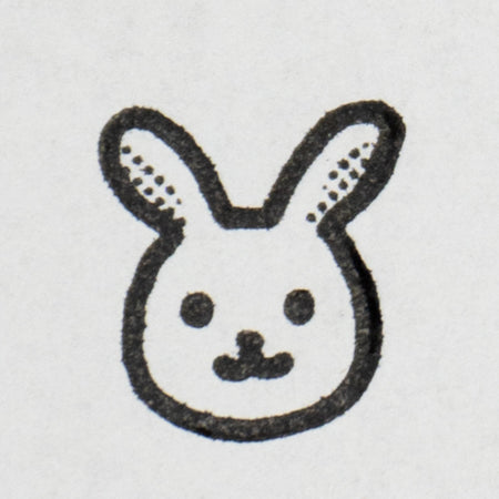Kodomo No Kao Wooden Rubber Stamp - Small Face Stamps Bunny