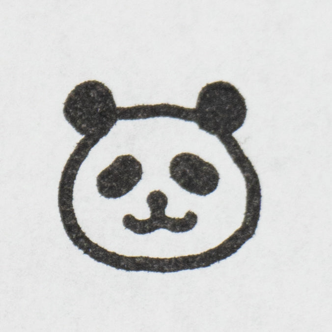 Kodomo No Kao Wooden Rubber Stamp - Small Face Stamps panda
