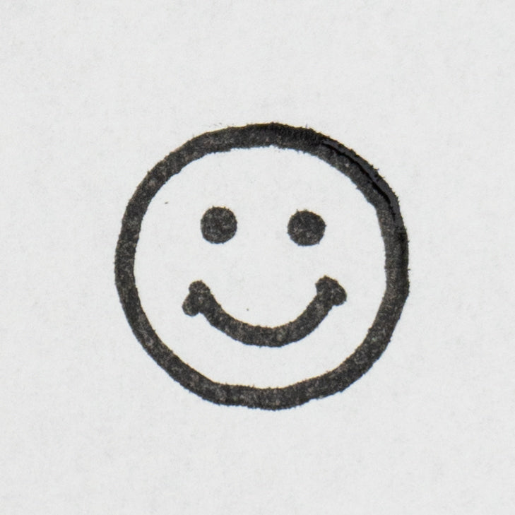 Kodomo No Kao Wooden Rubber Stamp - Small Face Stamps Smile