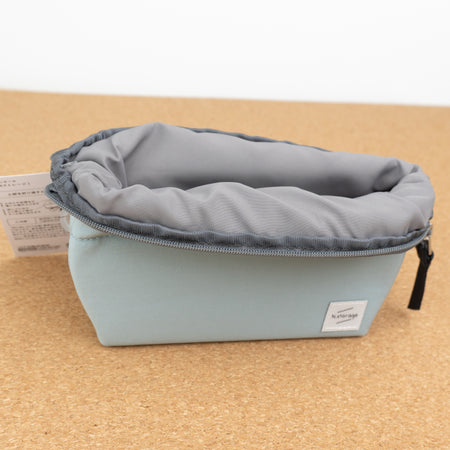 Kokuyo N-Storage Pencil Case - Smoke Blue Open