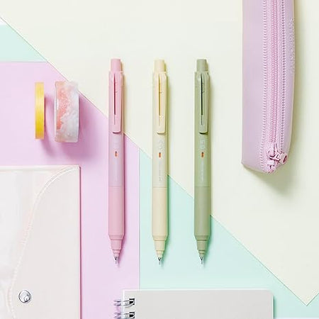 KuruToga Mechanical Pencil Pink, Yellow, and Green