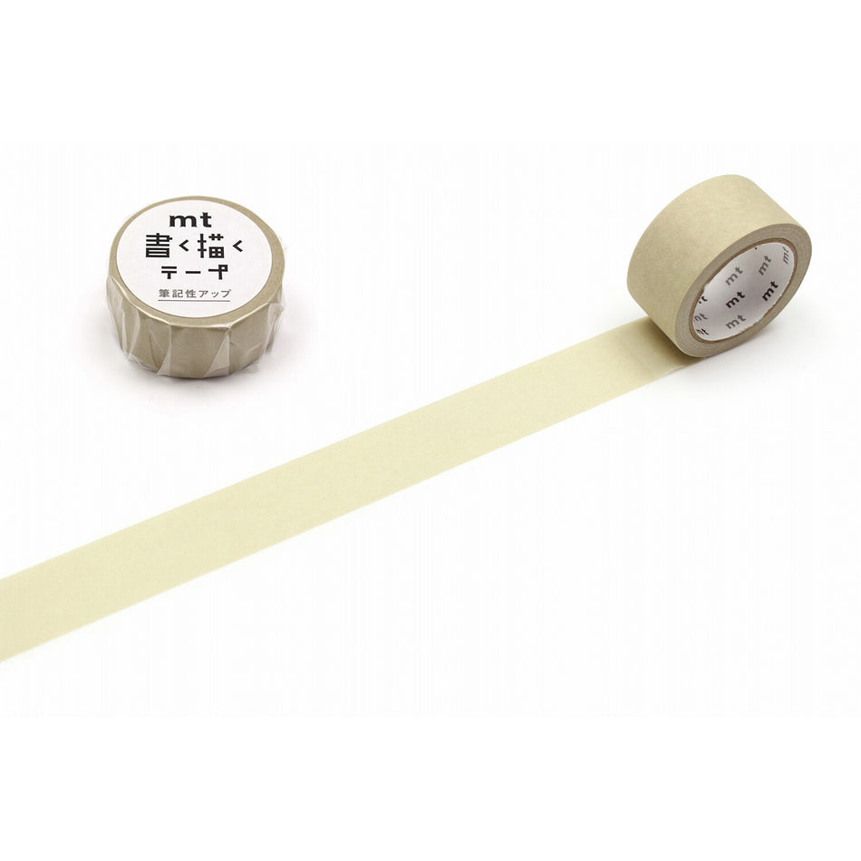 MT Basic Washi Tape - Dusty Wheat Yellow (20mm) White BG