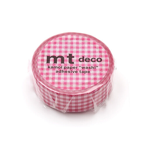 MT Deco Washi Tape - Classic Red Gingham (15mm)
