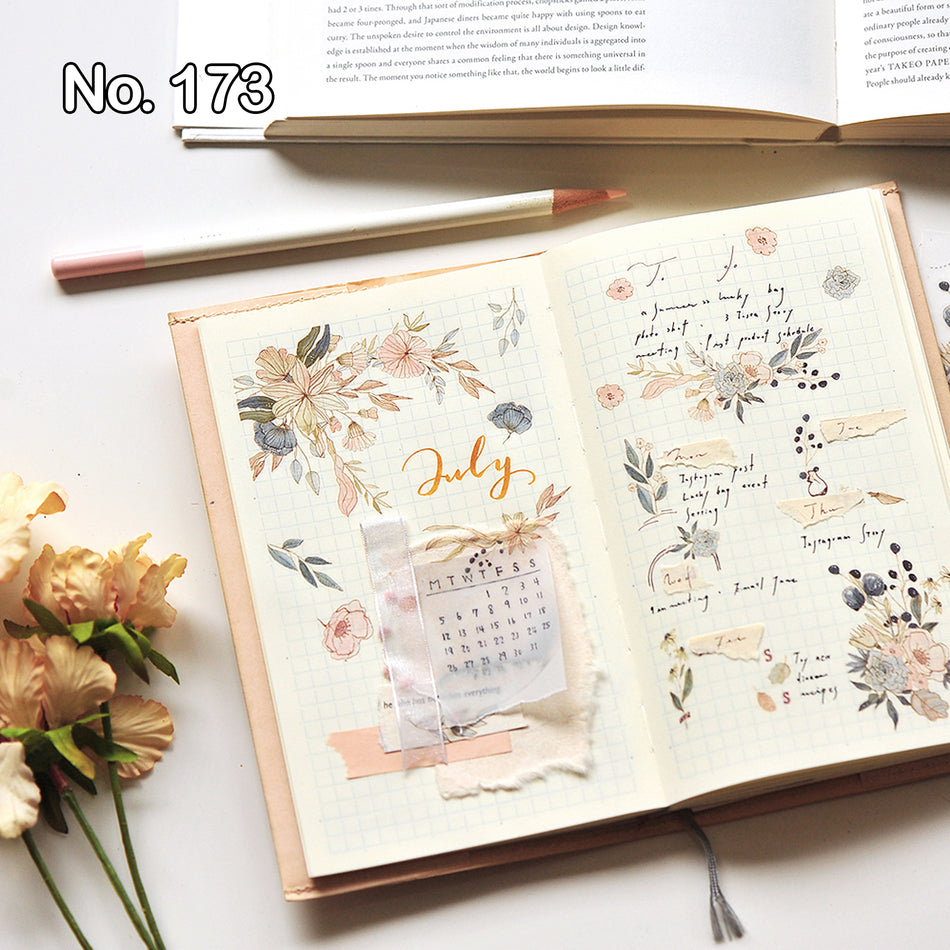 MU Press-On Stickers - Peachy and Dusty Pink Flower Designs