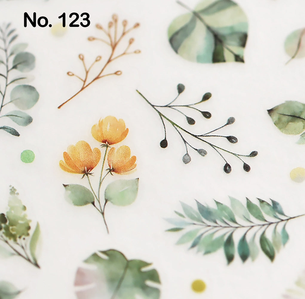 MU Press-On Stickers - No. 123 Floral Designs Close Up