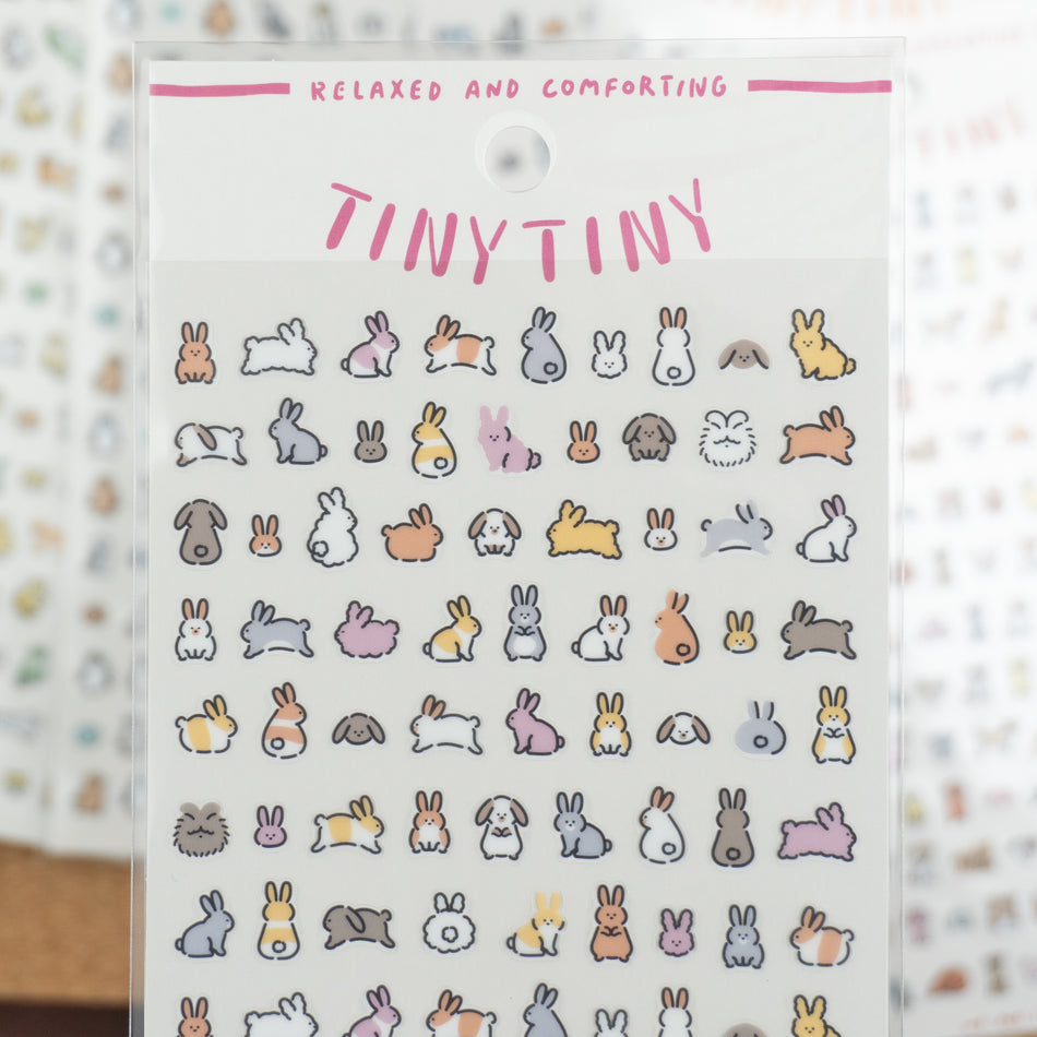 Mind Wave Tiny Tiny Clear Sticker Sheet - Rabbits