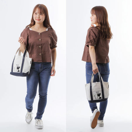 Old Resta Vintage Stationery Themed Mini Tote Bag - Platinum Model