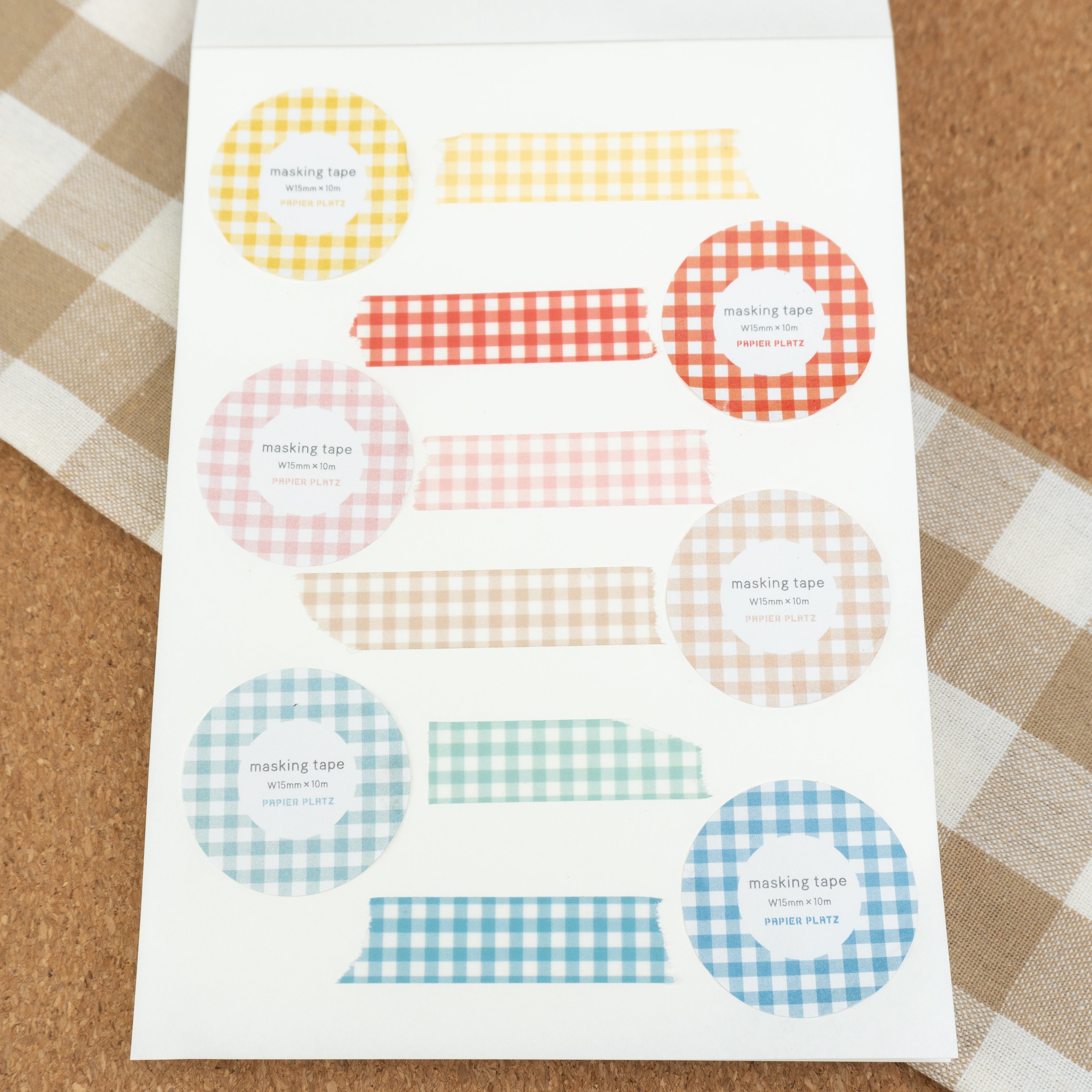 Papier Platz Gingham Washi Tape Swatches 2