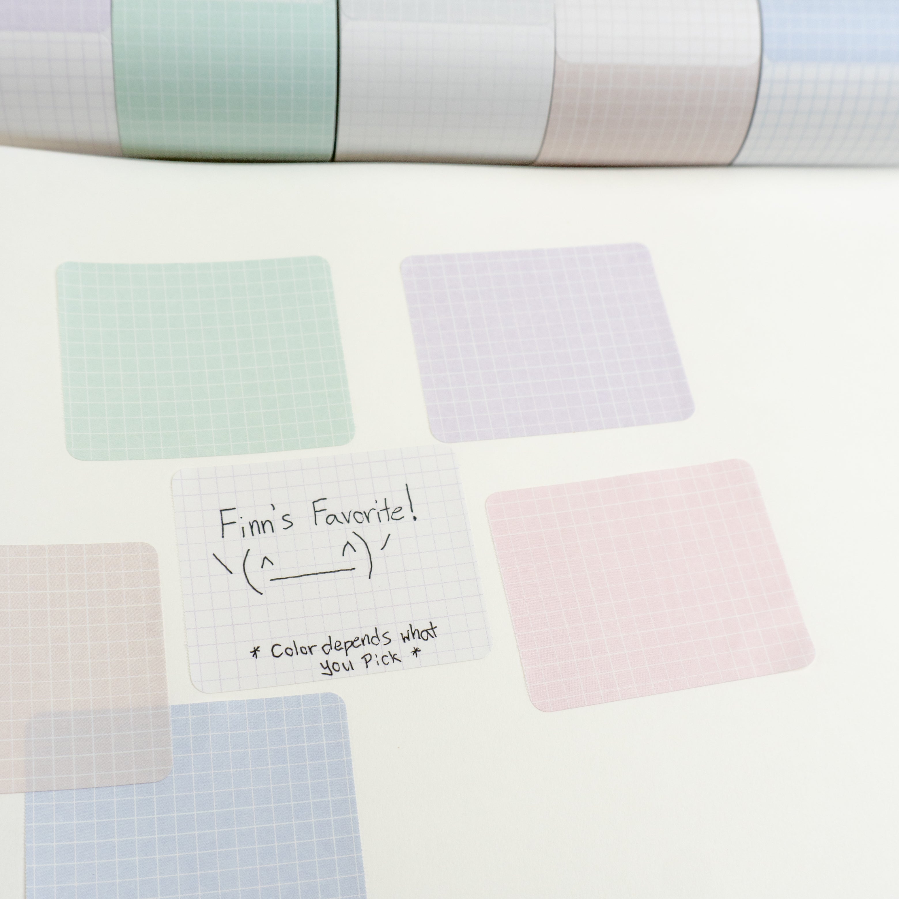 Papier Platz Rolled Sticky Notes - Grid Brown