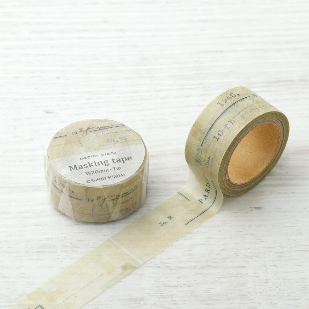 Papier Platz Washi Tape - Vintage Paper (20mm)