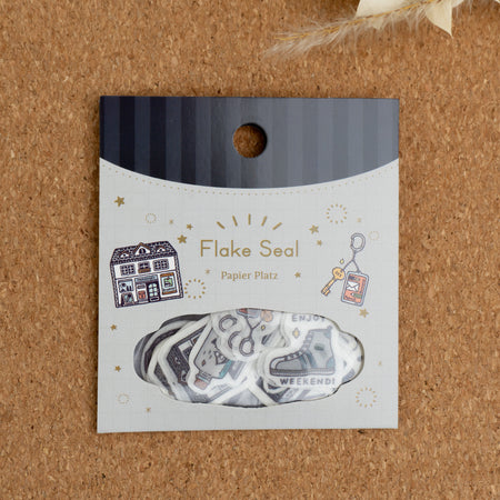 Papier Platz x Eric Small Things Washi Flake Stickers - Nice Day Packaged Cork Background