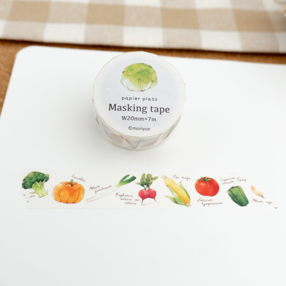 Papier Platz x moriyue Washi Tape - Garden Foods (20mm) Close Up