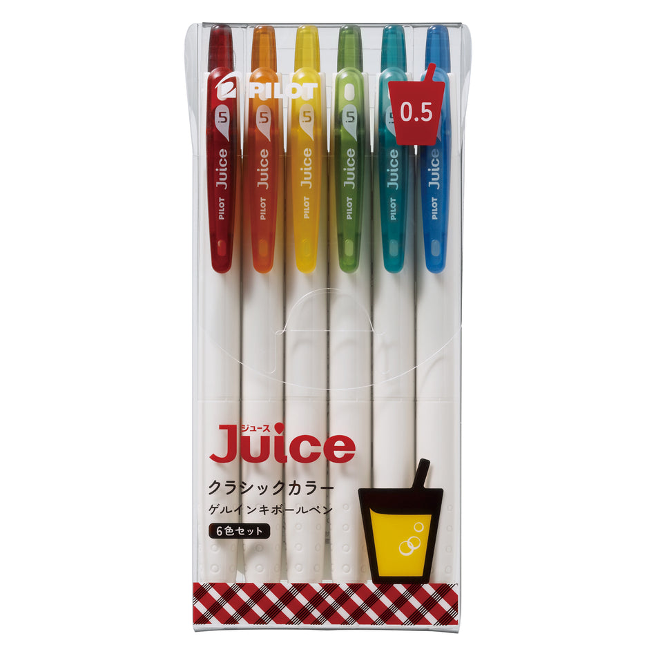 Pilot Juice Gel Pen 6 Color Set (0.5mm) - Classic Colors