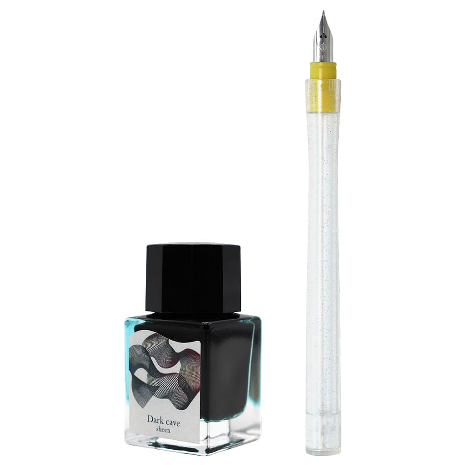 Sailor Hocoro Dip Pen and "Dipton" Ink (10ml) Set - Dark Cave (Sheen)
