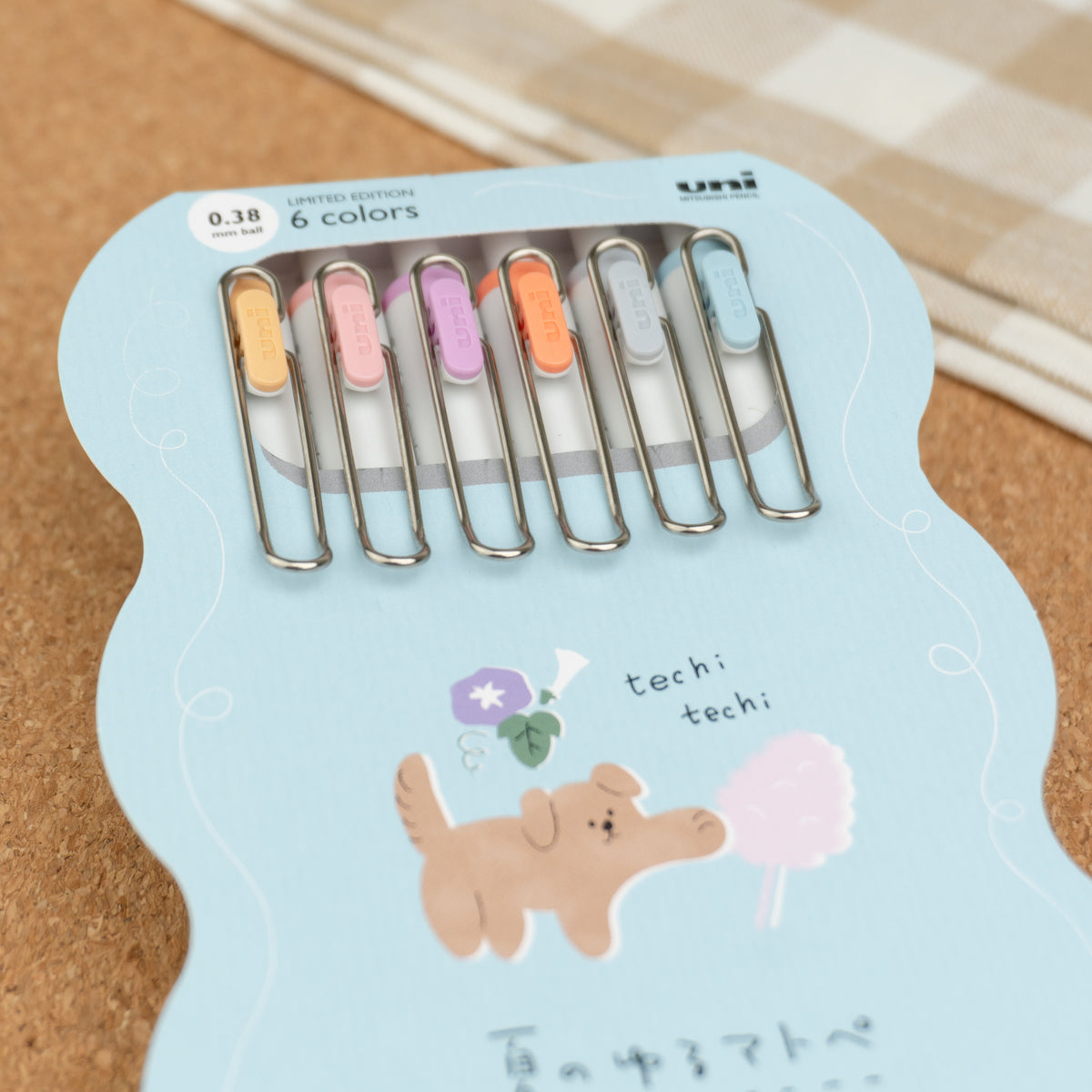 Uniball One 2024 Summer Yuru Matope Limited Edition Gel Pens - Set of 6 (0.38mm) packaging