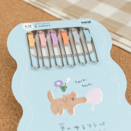 Uniball One 2024 Summer Yuru Matope Limited Edition Gel Pens - Set of 6 (0.38mm) packaging