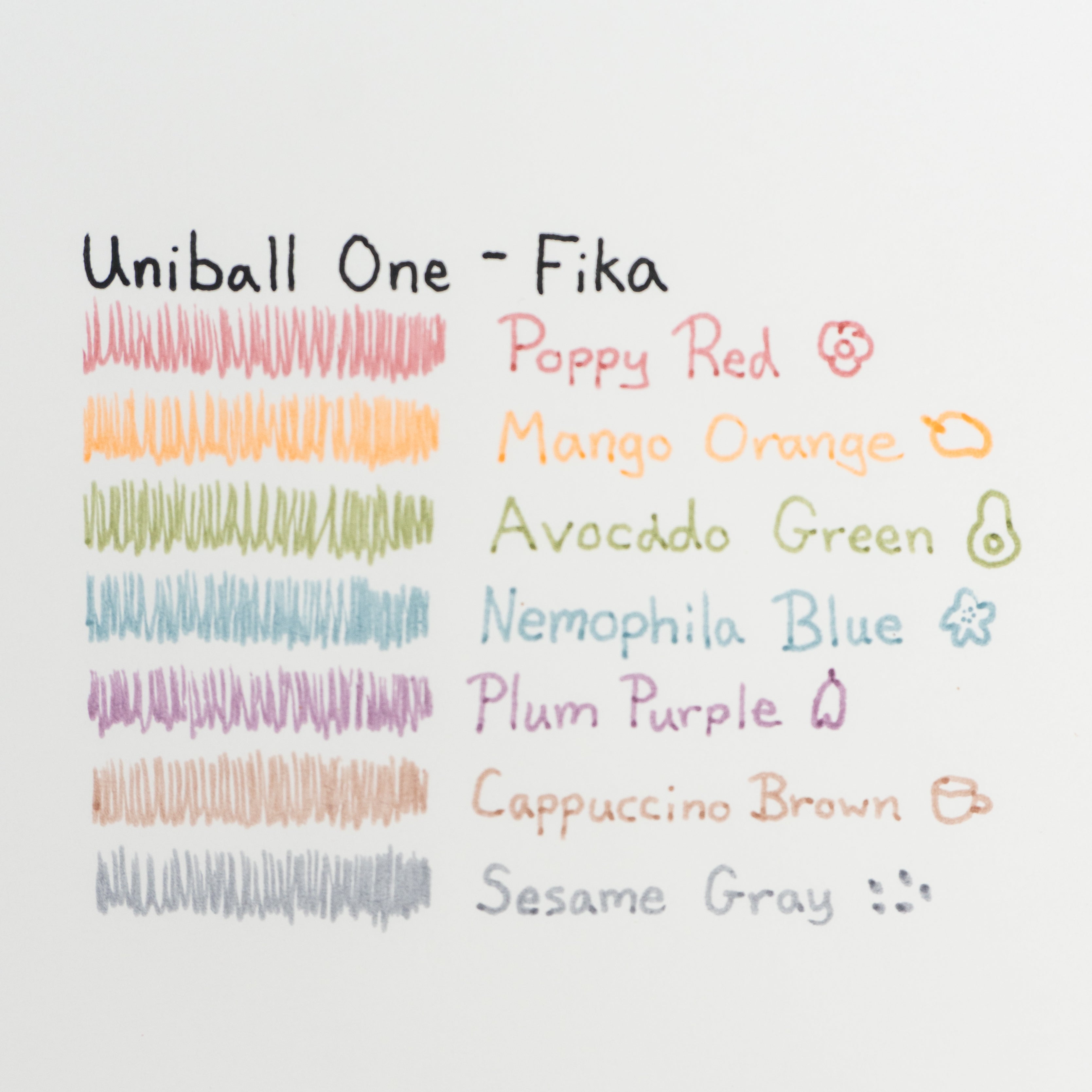Uniball One Gel Pen - Fika (0.38mm) Swatch 5