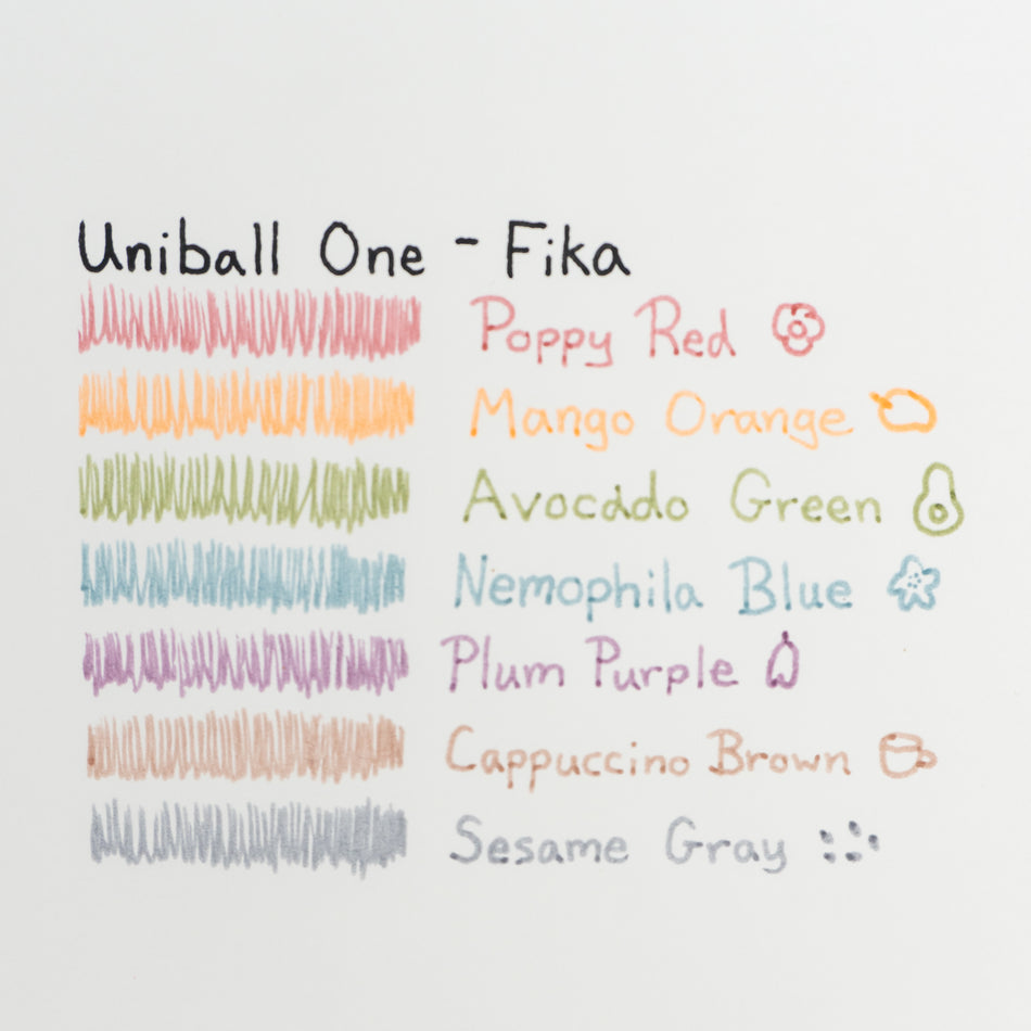 Uniball One Gel Pen - Fika (0.38mm) Swatch 5