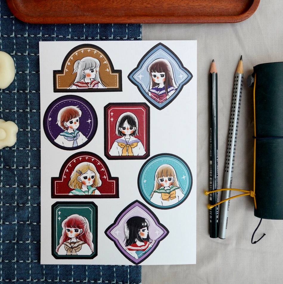 Ann Di Sticker Sheet - Framed Girls