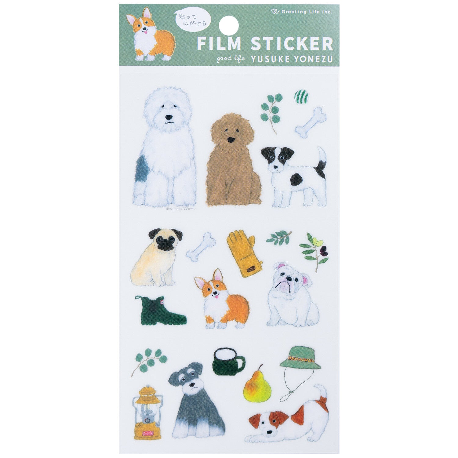 Japanese Film Sticker Sheet Dogs